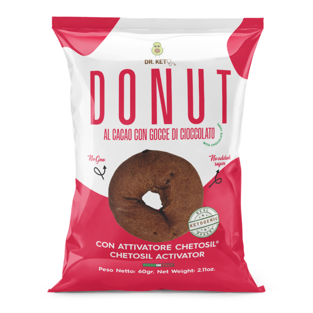 Donut al cacao con gocce di cioccolato