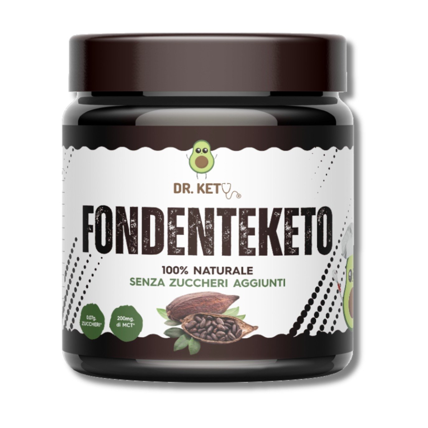 Crema al cioccolato fondente Fondenteketo - 250gr.